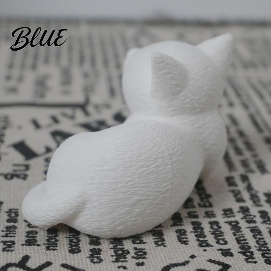 Versatile Home Decor 3D Printed Cat Ornament Realistic Plush Texture Figurines Black Decorative Statue White Cute Healing Sculpture for Desk