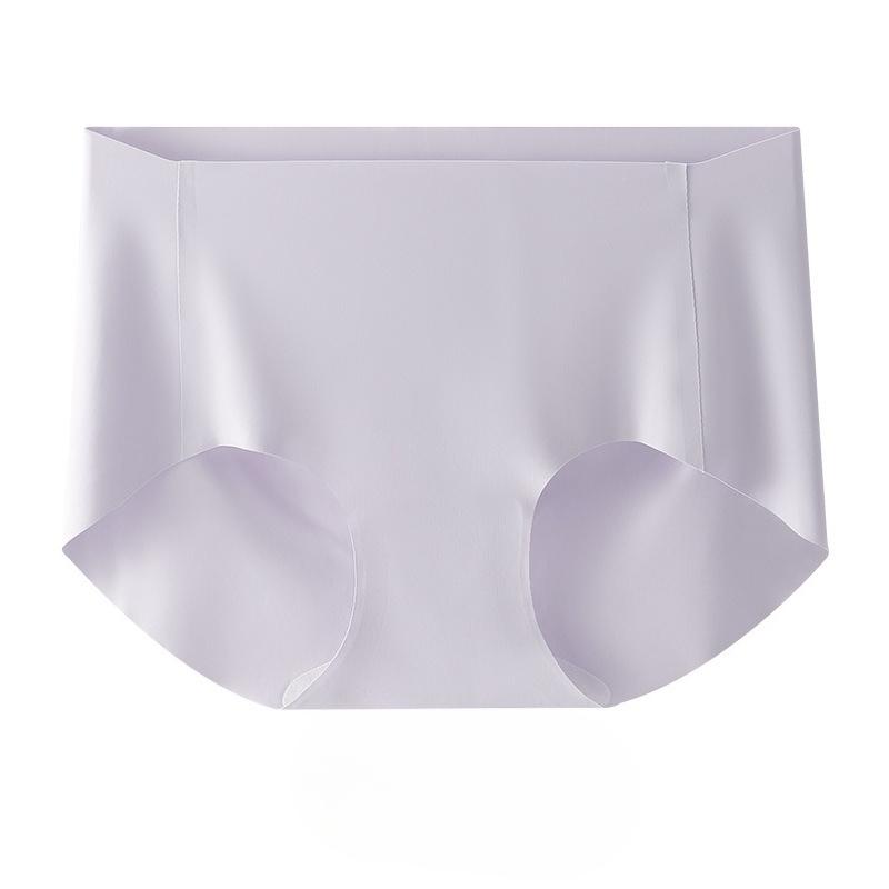 Women's Summer Sexy Antibacterial Ice Silk Cotton Crotches Quick Dry One Piece Type Light Permeable Briefs