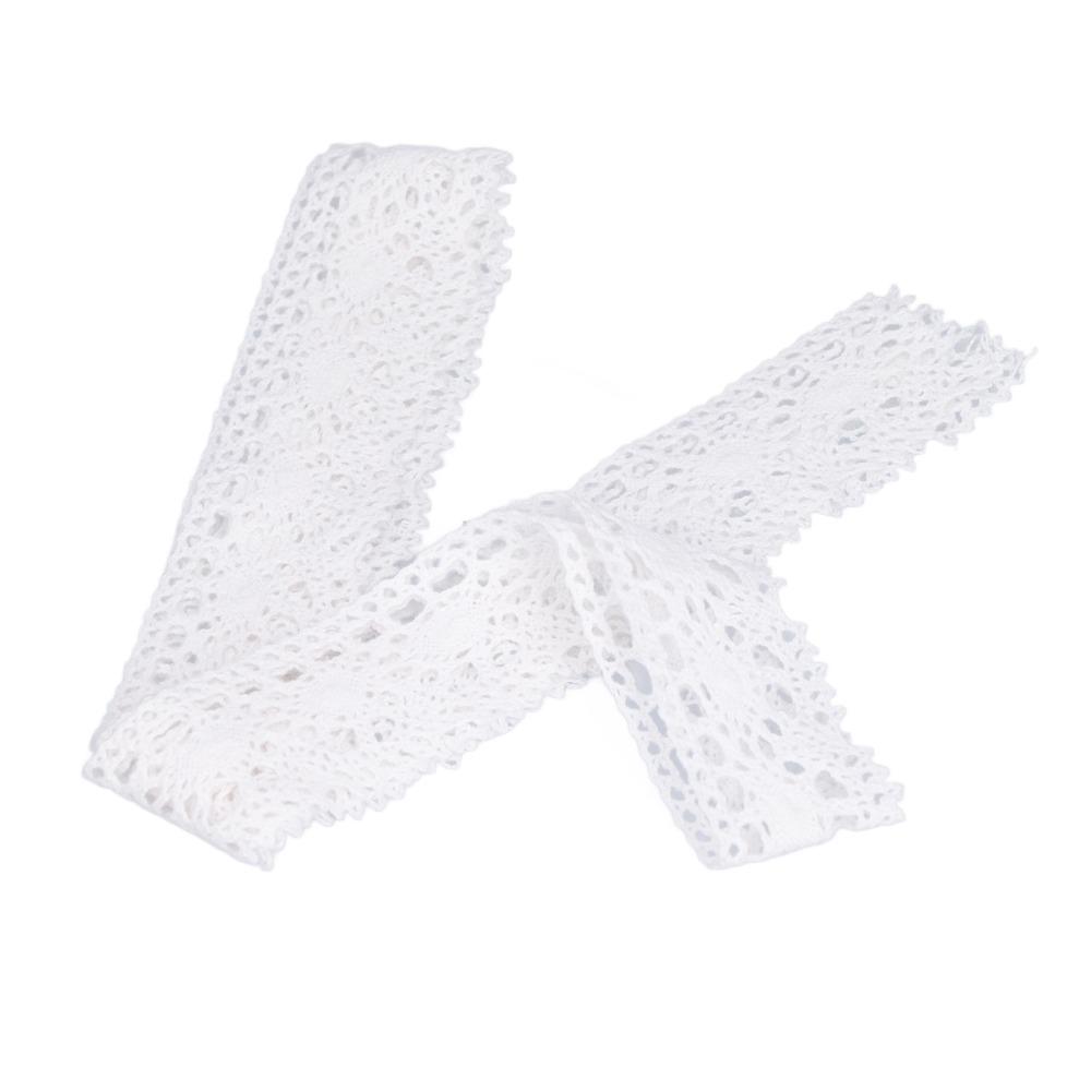 1pcs 10 Yards Length Cotton Lace Ribbon White Crochet Lace Trim Lace Trim Ribbon For Clothes Sewing