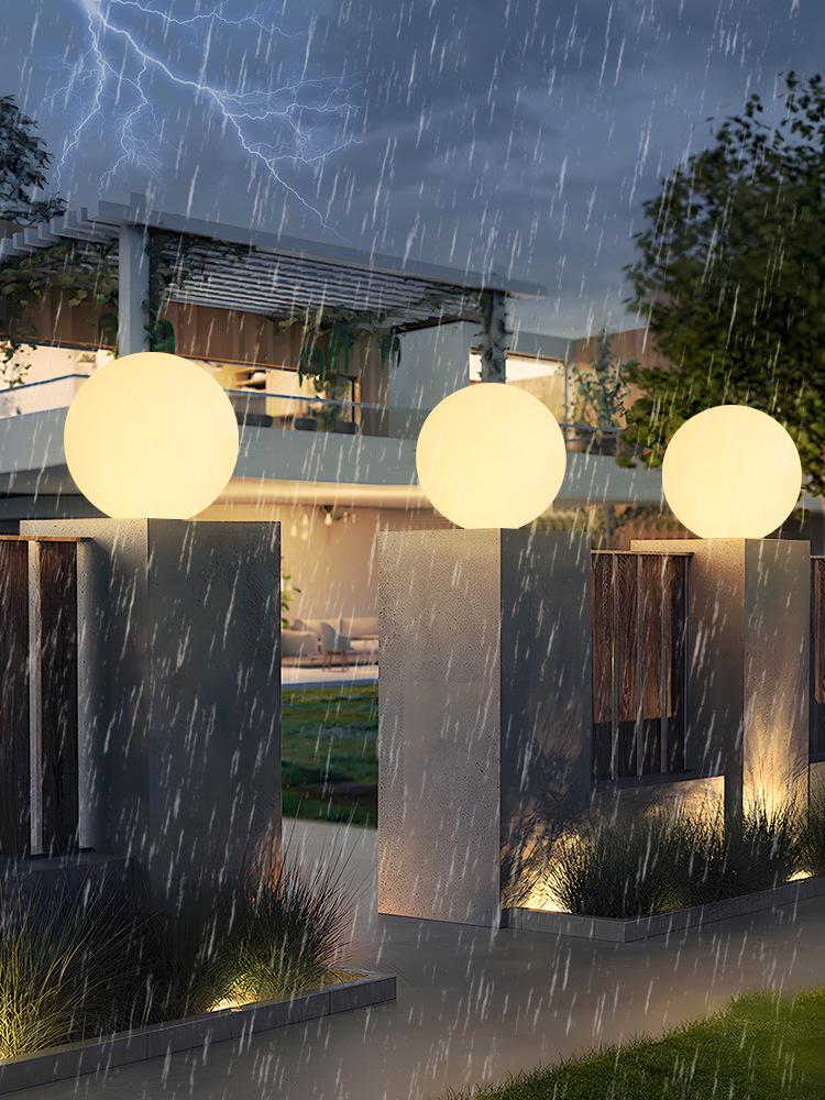 Waterproof Outdoor Solar Moon Lights for Courtyard, Gate, Garden, and Fence Pillars