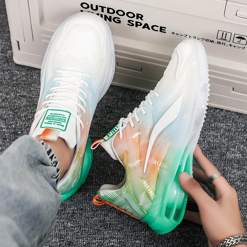 Outdoorová obuv pro muže šněrovací pánské vulkanizované boty zimní muž tenisky na platformě smíšené barvy pánská obuv pro volný čas