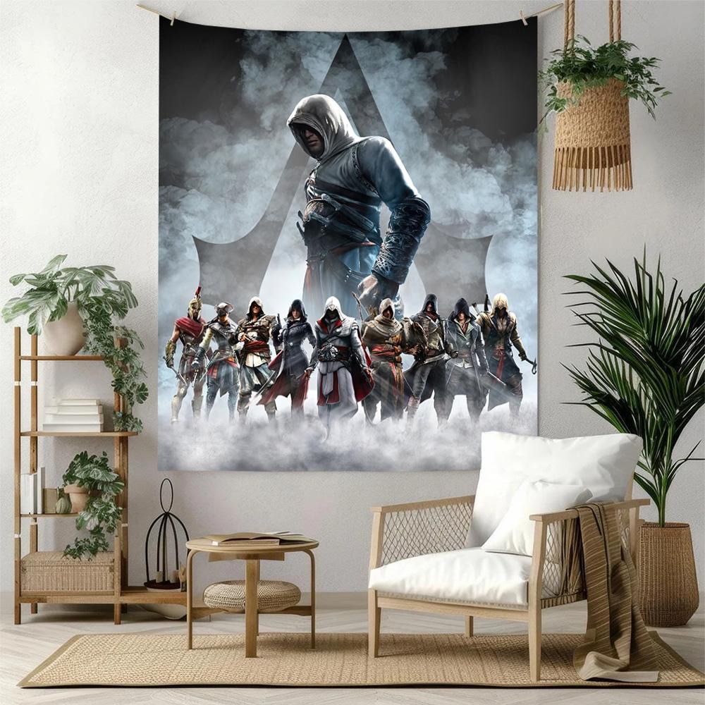 Assassin'S Ezio Auditore Wall Decor Tapestry Art For Pet Memorial Birthdaywedding Party Backdrop Family Gift