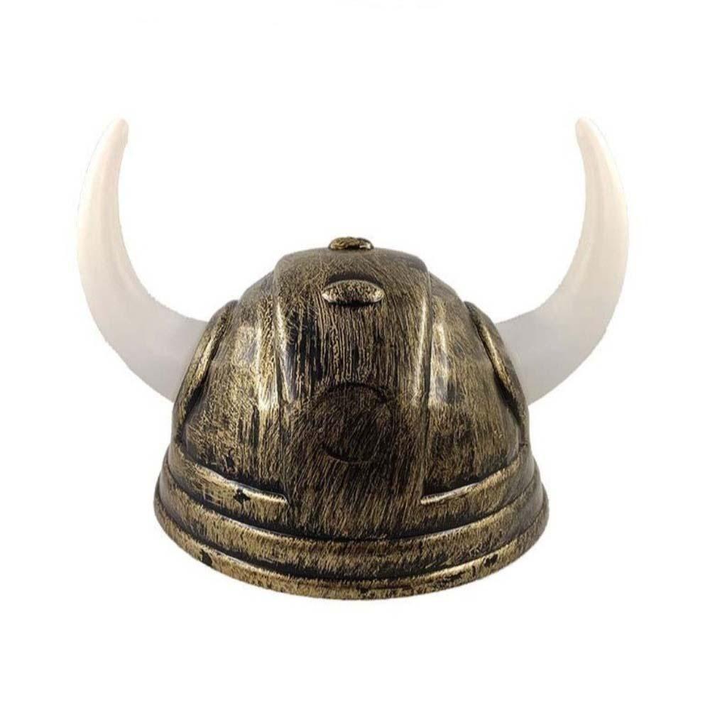 Antik aussehender Wikingerhorn-Hut Helm Kunststoff-Stierhorn Kopfbedeckung Herren Damen