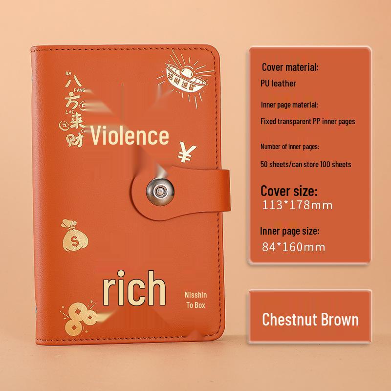 Large Capacity Simple Cash Savings Book & Money Clip Album