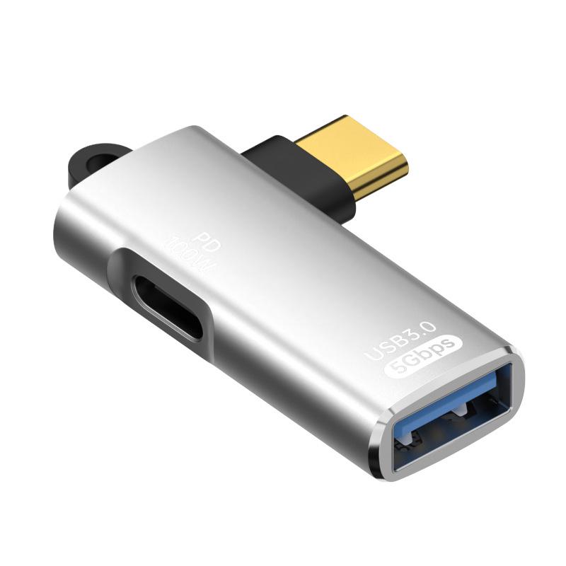 Type-C To OTG Adapter: High-Speed USB 3.0 Converter for Phones & Tablets, Fast Charging, PD 100W, 2-in-1