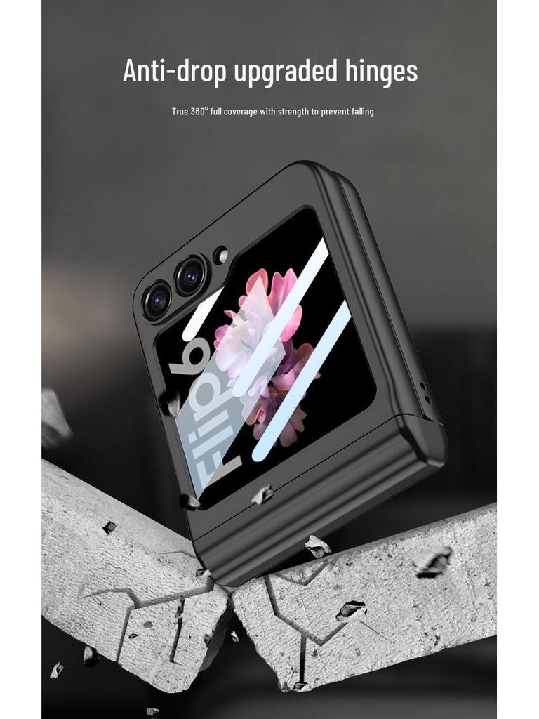 Samsung Z Flip6 Magnetic Pen Case: Stylish Holder with Foldable Screen Protection and Durable Hard Shell