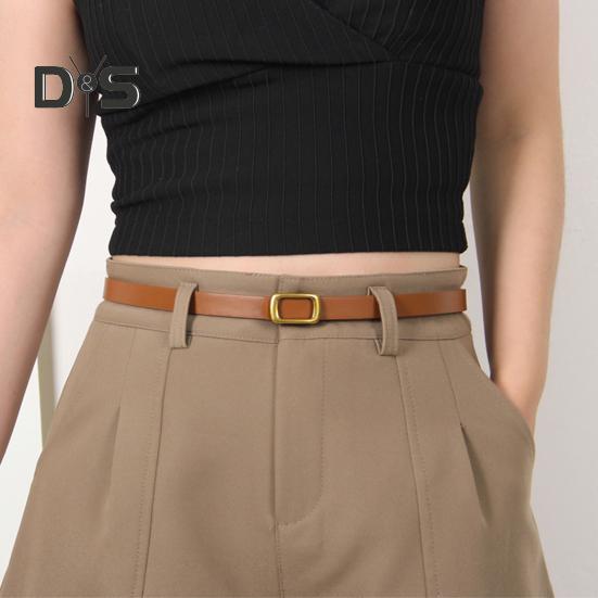 Imitation Leather Women Belt Adjustable Length Retro Style Waist Belt Decorative Jeans Belt Casual Office Parties Wear