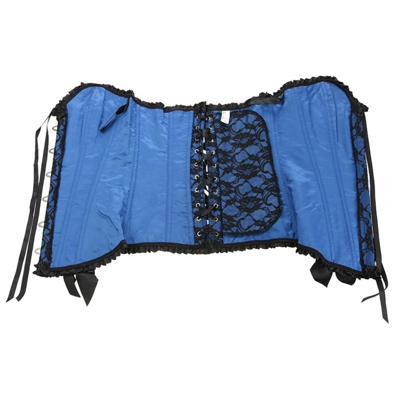 Korsett mit entbeinter Taille, sexy Korsett für Damen mit Schnürung, Taillenkorsett mit entbeinter Taille, Blumenmuster, Brokat-Überbrustkorsett für Damen, Abnehmen