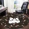 1pc Kitty Cats Office Round Area Rug, Under Office Chairs Bedroom Living Room Home Decor, Room Deco, Available in Various Sizes