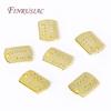 10/20Pcs 'Good Luck' Round Charm Pendant 18K Gold Plated Small Extend Chain Tag DIY Necklace Bracelet Accessories