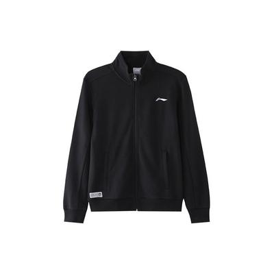 Li Ning Sports Lifestyle Series Logo Casual Stand Collar Jacket Unisex Jacket Black AWDR565-1