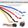 JD1914 12V 40A Car Relay with 12AWG Harness Sockets 5 Pin SPDT Relay with Color-Labeled Wires for Automotive Truck Van Motorcyc Relays 5