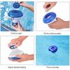 Distributeur de Chlore Flottant de 12,7 cm pour Piscine, Spa, Jacuzzi (Bleu et Blanc)