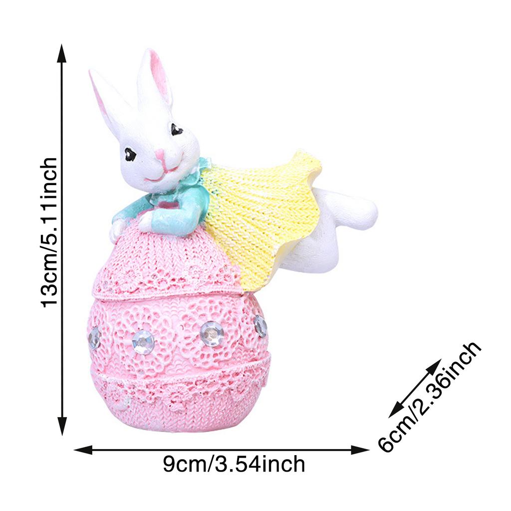 Bunny Figurine Statue Easter Decor Bunny Sculpture Ornaments Charming Tabletop Decor for Versatile Party Gift Essentials