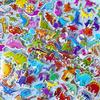 8Sheets/set Q Dinosaurs Kids Rewards Sticker Puffy Bubble KidsToys Stickers