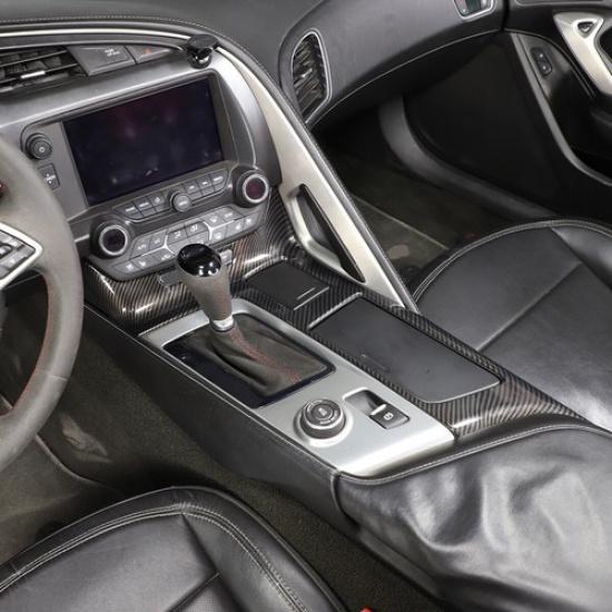 ABS Carbon Center Control Gear Panel Cover Styling Trim For Corvette C7 2014-19