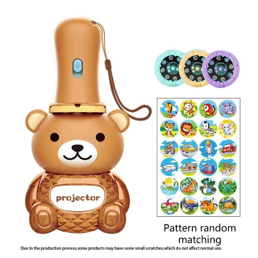 Children's flashlight and projector toys 3 discs 24 random images Educational learning gifts Suitable for boys and girls