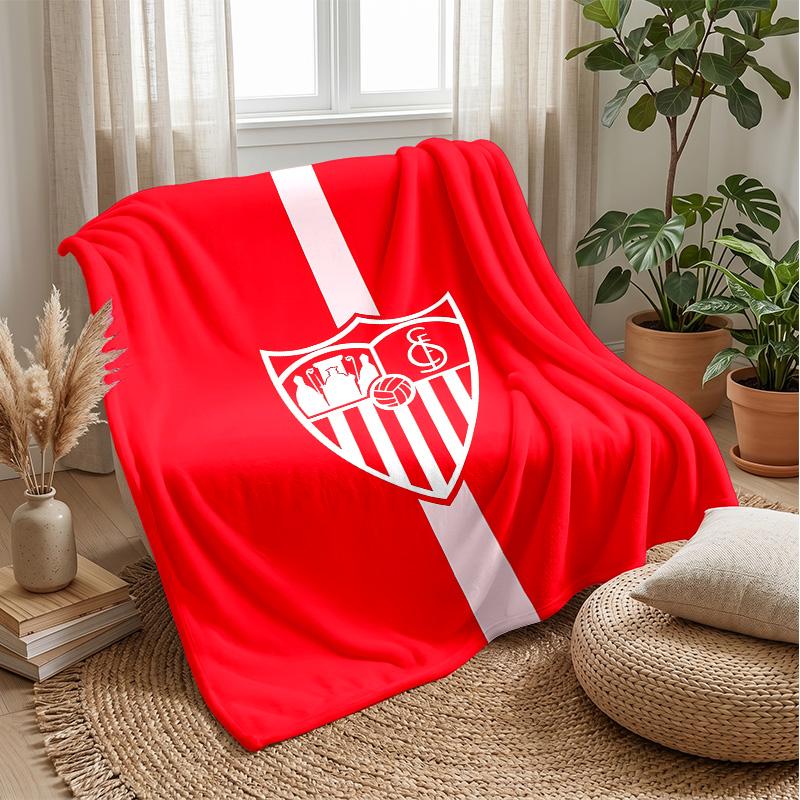 sevilla fcPrinted Flannel Blanket Cozy Skin-Friendly Warm Throw for Couch Bed Indoor Daily Use