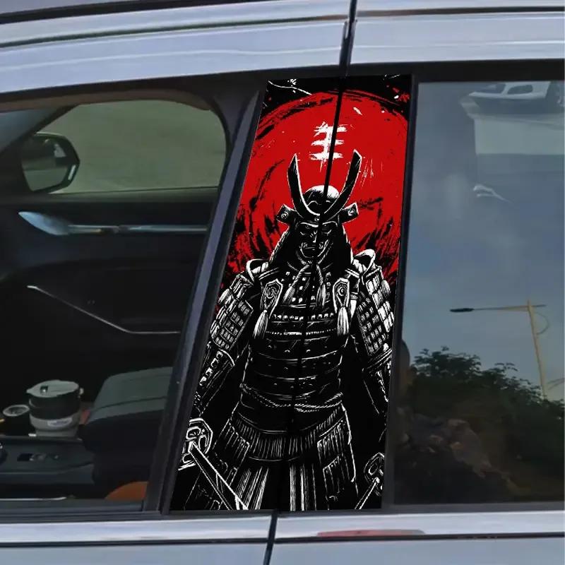 1PC/2PCS Samurai Car Stickers Auto B Pillar Waterproof Center Column Decoration Cover Scratches DIY Car Doors Pillar Decals