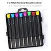 Heavy Duty Magnetic Screwdriver Set 8 Interchangeable Heads Suitable For Professional And Home Use Tight Space Repairs
