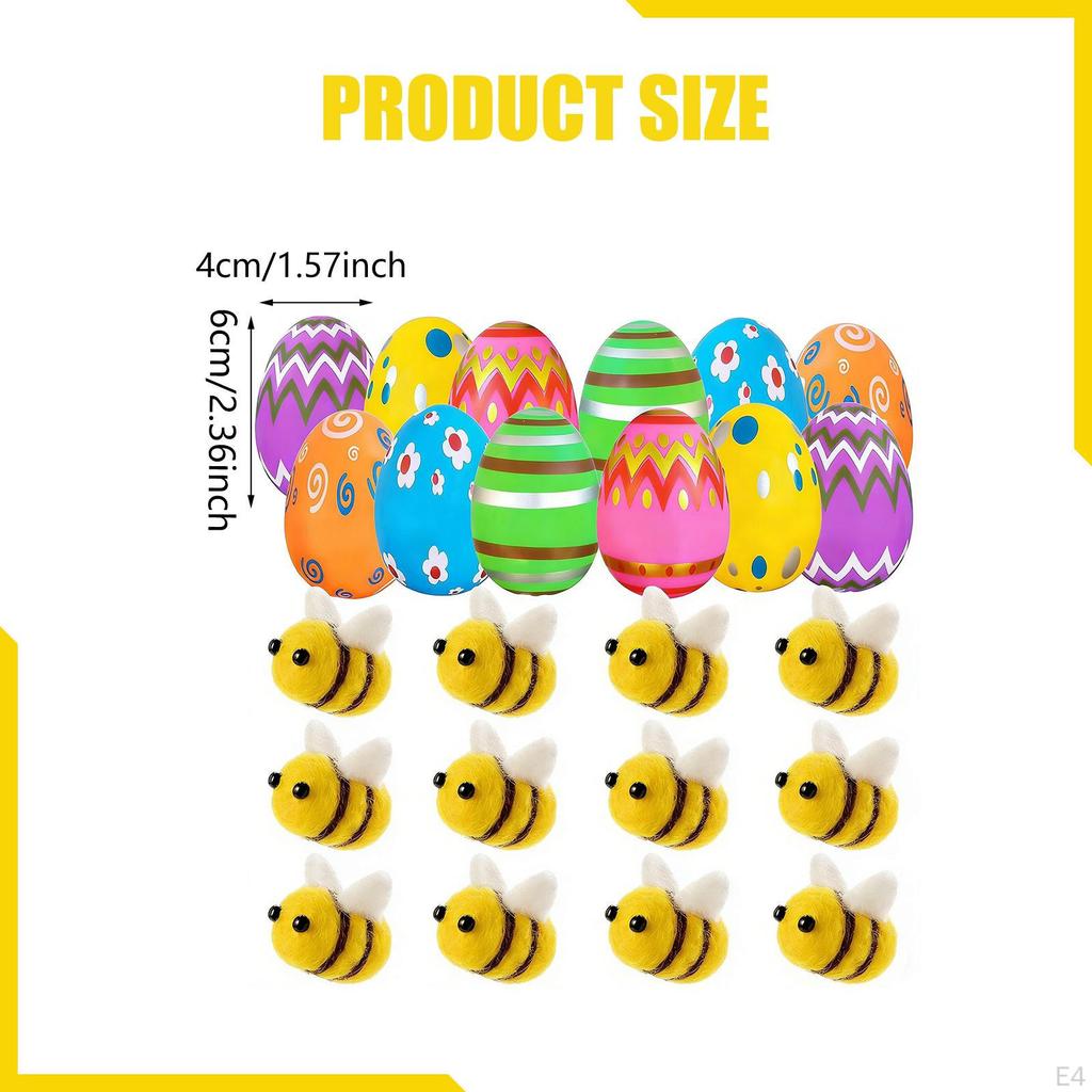 Easter Egg Filled Basket Stuffers Decorative Cute Colorful Eggs Party Favor for Kids School