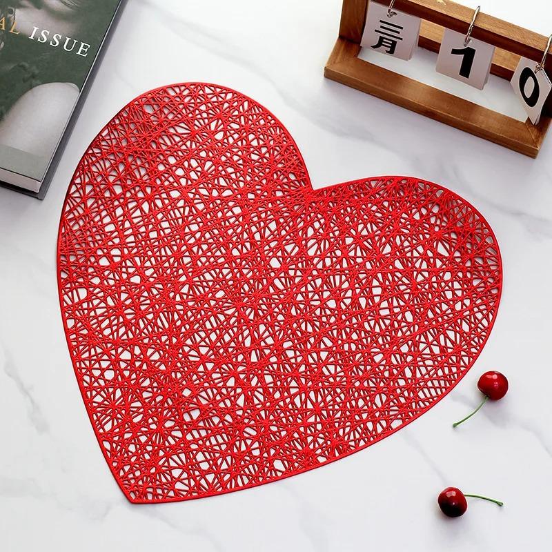 Placemats Set of 1/4Pc Light Luxury Placemat Table Mat Wide Application PVC Table Decor Round Protector Mat Heat Resistant Pad