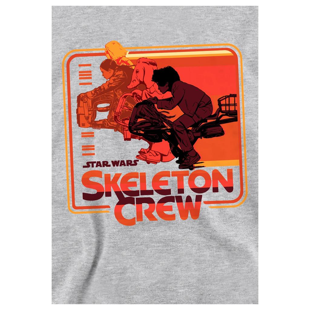 Krieg der Sterne: Skeleton Crew Kinder/Kids Retro Heather Abzeichen Hoodie