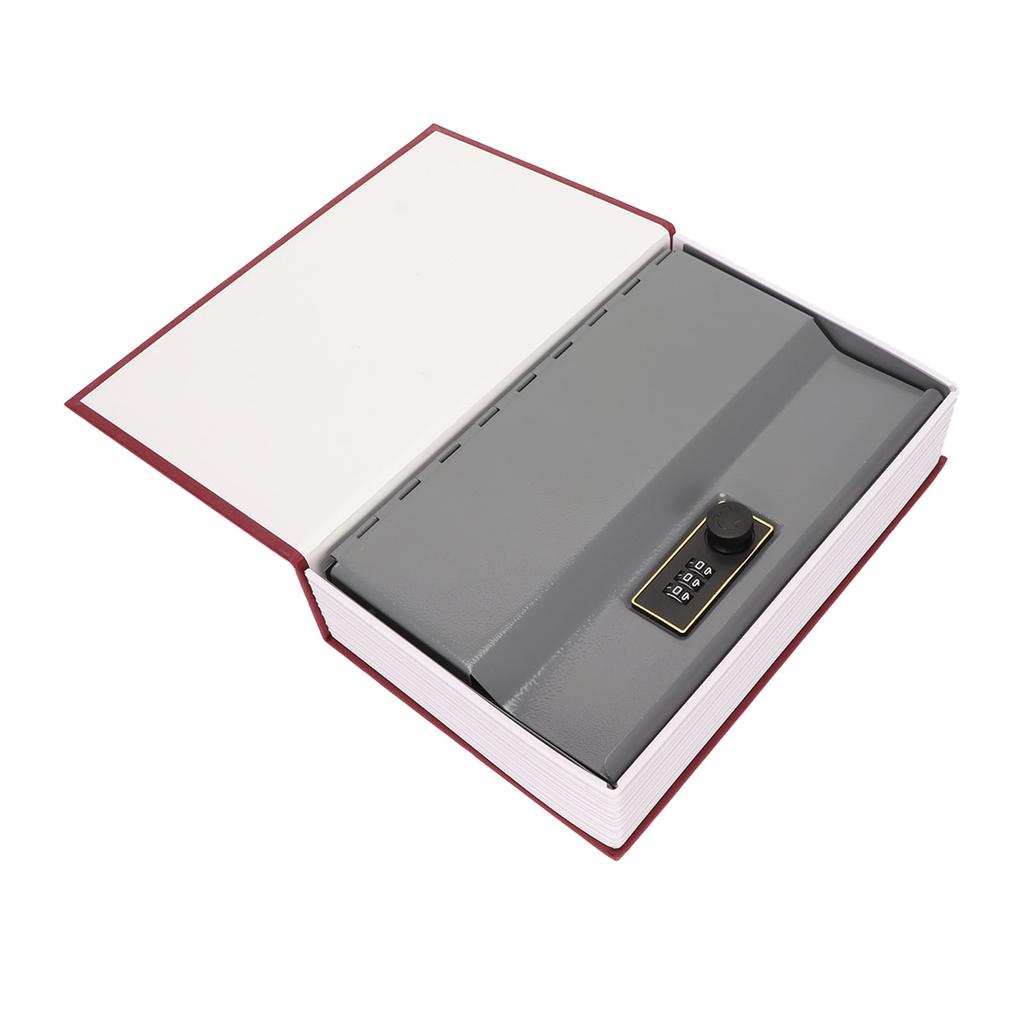 Book Safe Small Diversion Book Safe Storage Lock Box Money Coins Cards Hiding Box with Combination Lock Red