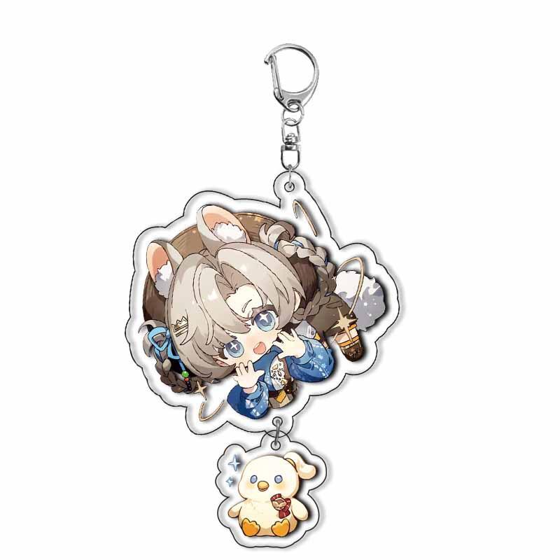 Reverzní hra:1999 Akrylový přívěsek na klíče Kreslené doplňky Viltin Lilya Medicine Druvis III Bkornblume Kroužek na klíče Dárky