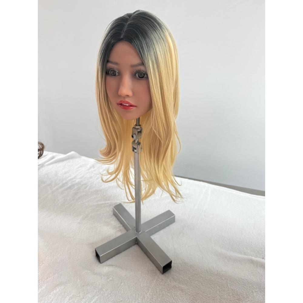 Lifelike TPE Doll Head with High Simulation Makeup, Detachable Head for Full Body Doll M16 Bolt