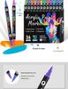 36-Color Dual-Tip Water-Based Acrylic Marker Set for DIY Graffiti