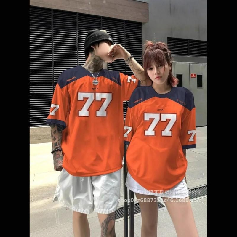 Mens Oversized Hip Hop Streetwear T-Shirt Loose Fit Short Sleeve Cotton Graphic Tee