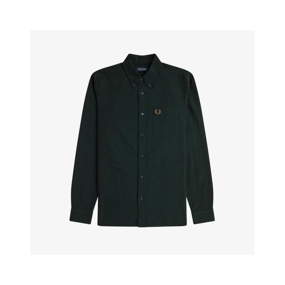 

Fred Perry Рубашка Оксфорд с длинным рукавом, темно-зеленая Afpm2435516 T61 M