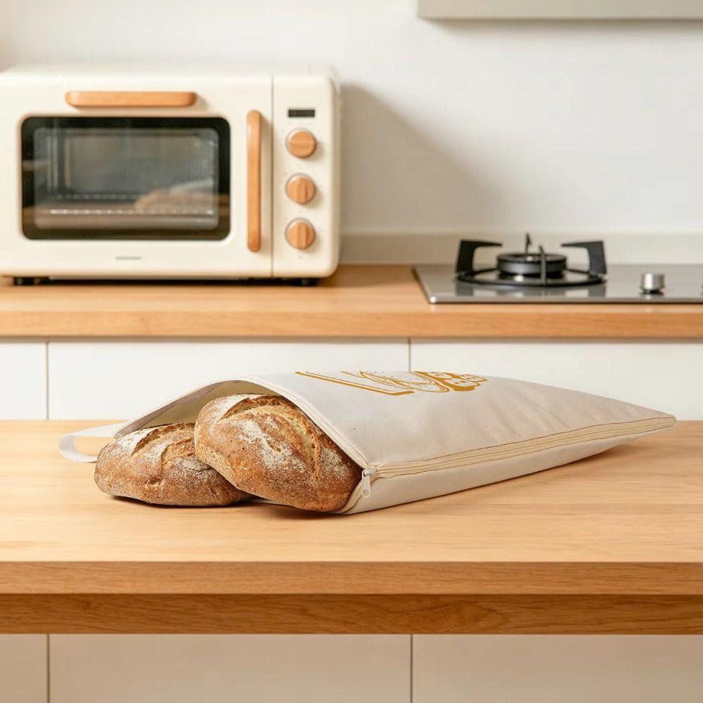 Reusable Fresh-Keeping Bread Bags Double-layered Bread Storage Bags New Sourdough Bag Kitchen Use