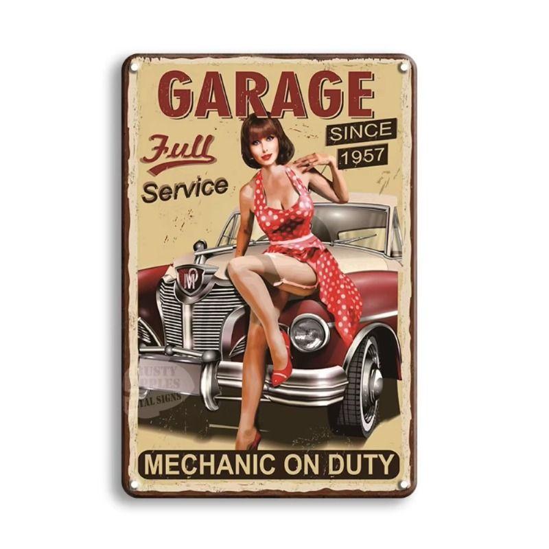 Retro Metal Wall Art for Office Living Room Outdoor, 8x12 Inch