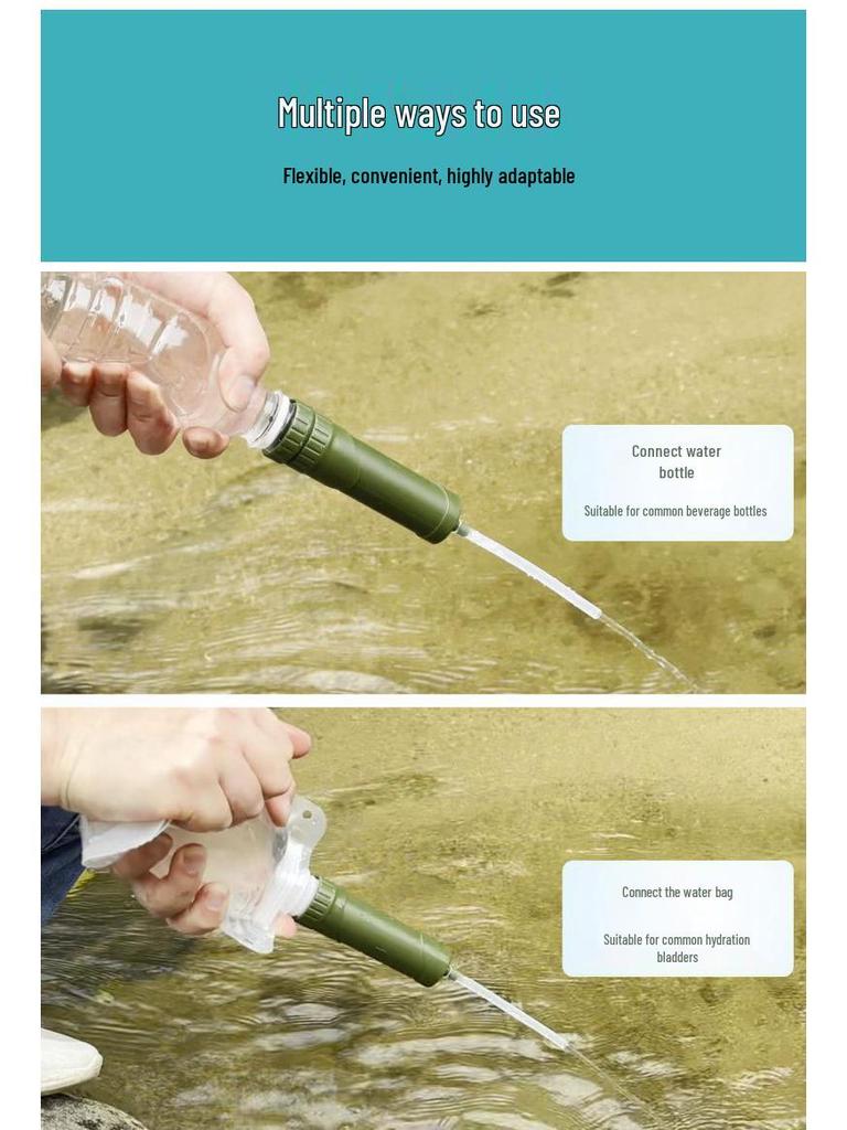 Portable Camping Straw Water Filter and Purifier for Outdoor Use