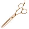 DEEDS GTZ630CT Pink Gold Titanium Thinning Thinning Scissors with Blades Thinning Professional Hair Thinning Scissors for Hairdressers and