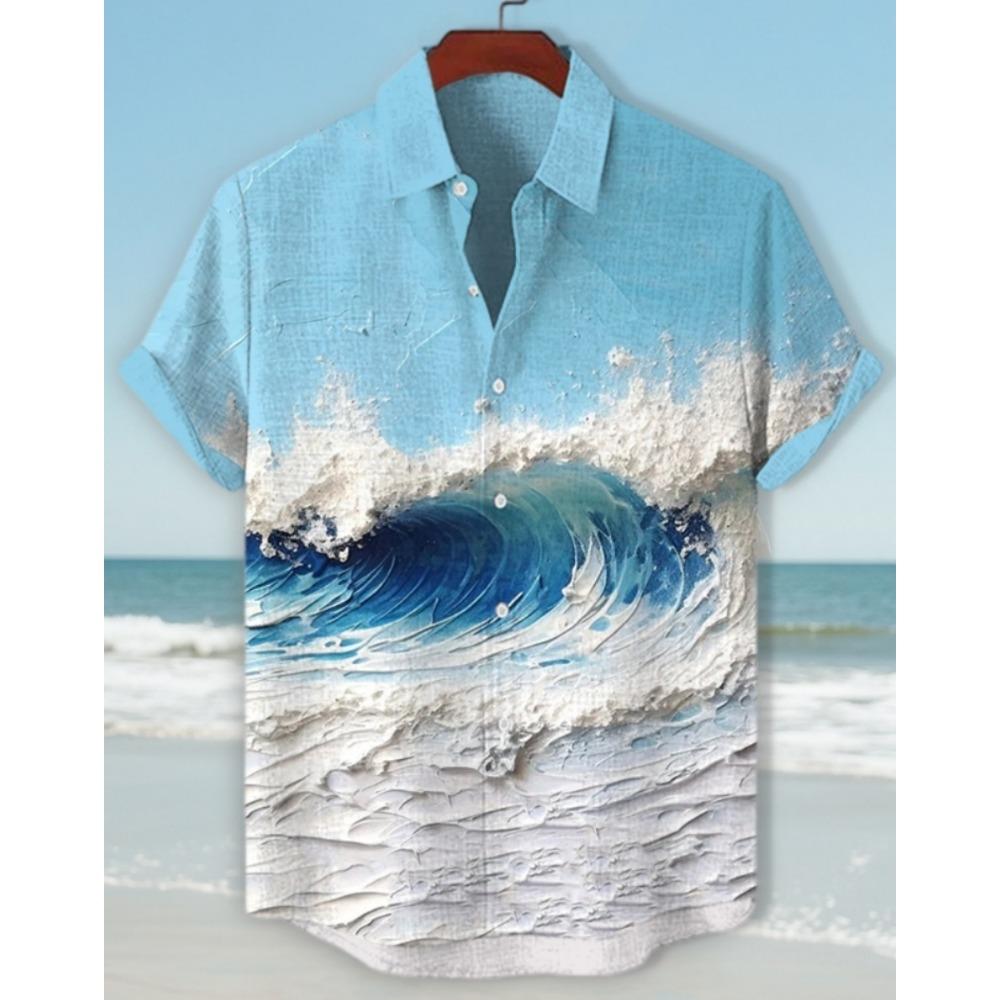 

Hawaiian men s linen shirt abstract patchwork pattern art print shirt beach vacation daily travel men s clothing fast delivery 6XL