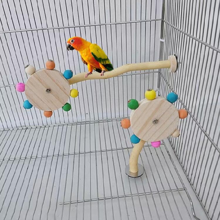 Multifunktionaler Papageienständer Schleifkratzer Spielzeug für Sittiche Wellensittiche