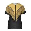 Lustiges Cowboy Cosplay T-Shirt Herren Persönlichkeit Street Kurzarm T-Shirts 3D Gedrucktes Fake Revers Muster Harajuku Mode Tee