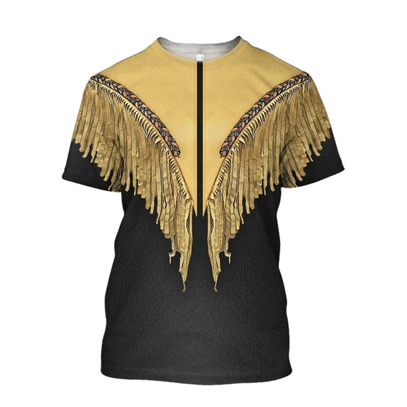 Lustiges Cowboy Cosplay T-Shirt Herren Persönlichkeit Street Kurzarm T-Shirts 3D Gedrucktes Fake Revers Muster Harajuku Mode Tee
