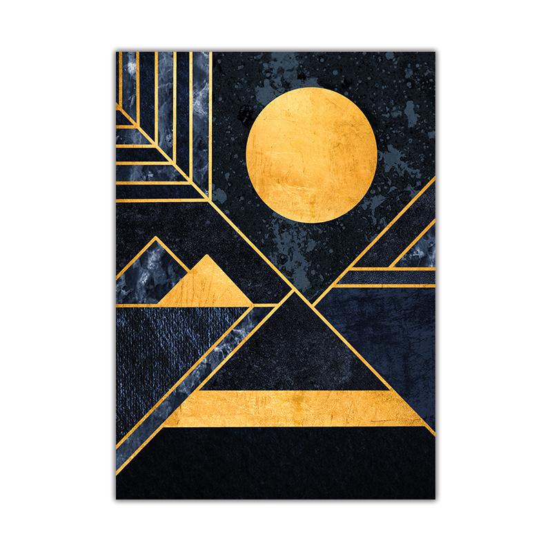 Luxus Geometrische Muster Leinwand Wand Kunstdruck Nordic Poster Abstrakte Malerei Dekorative Bild Moderne Wohnzimmer Dekoration