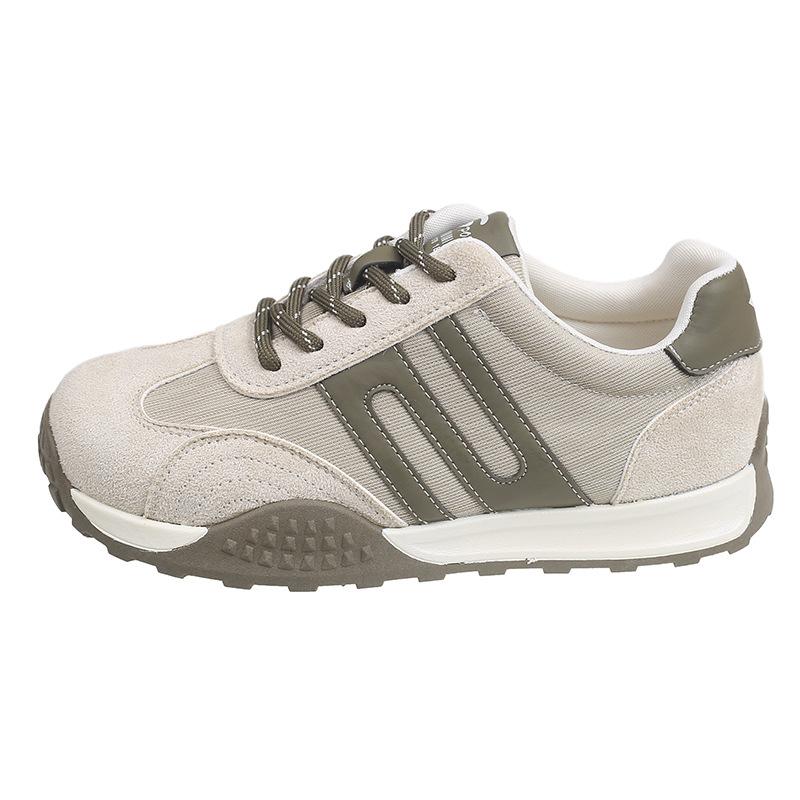 Round head front lace-up German training shoes women's summer new casual breathable sports shoes women's small Forrest Gump shoes
