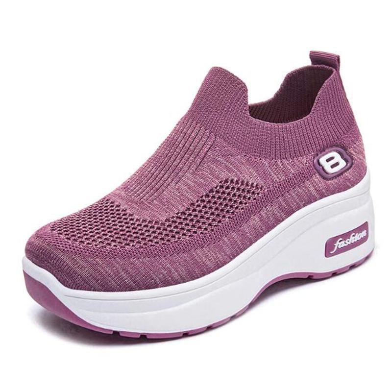 

New Women Sneakers Height Increased Thick Sole Women Casual Shoes Wedge Platform Running Sport Shoes 41 фіолетовий