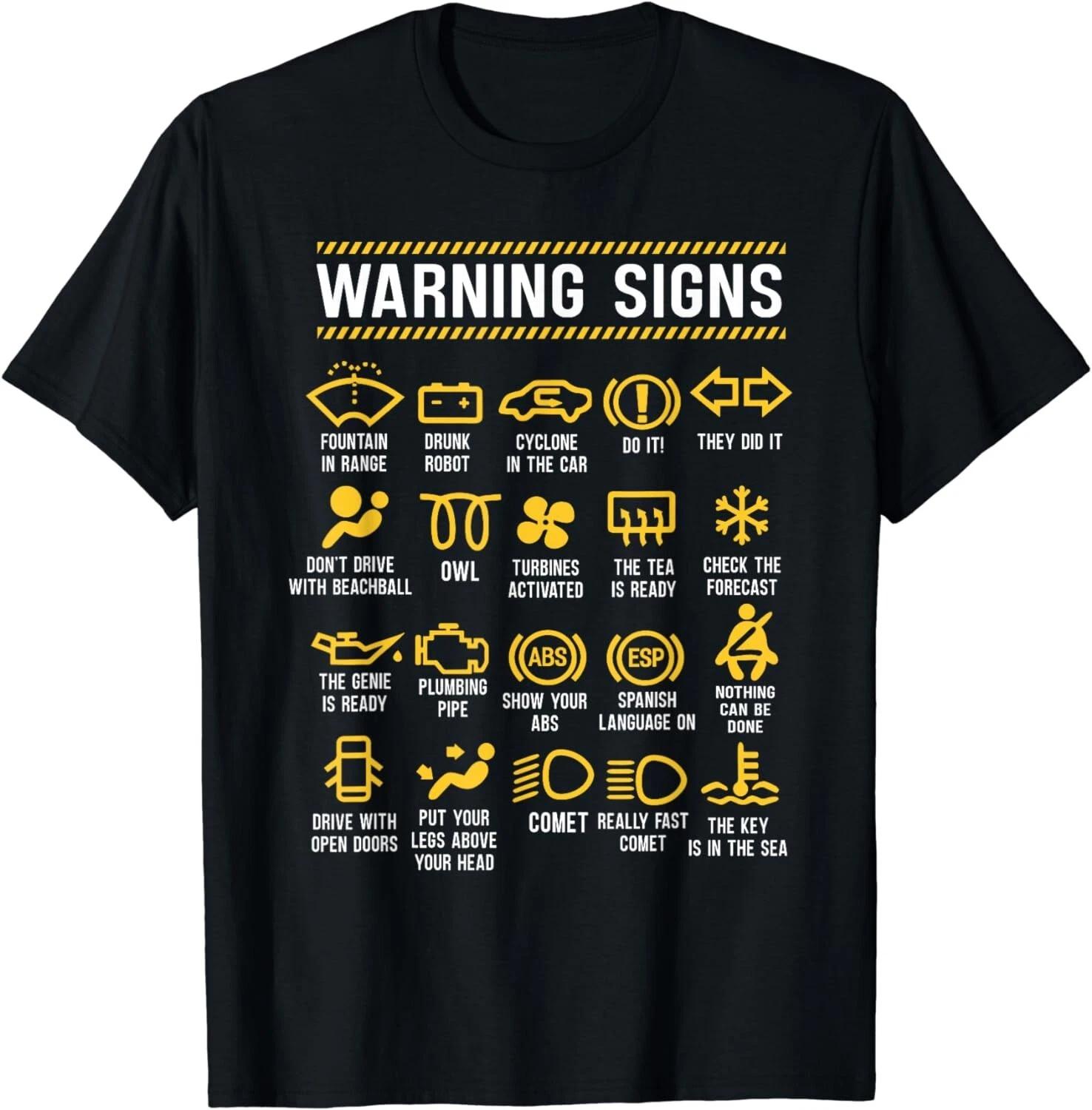 

Warning Signs 101 Funny Car Mechanic Gift Unisex T-Shirt L