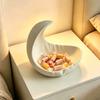 Storage Box Moon Shape Design 3D Printed Organizer Smooth Edges Space Saving Container for Desktop Small