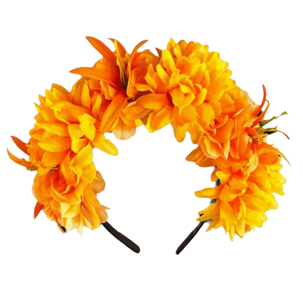 Helles künstliches Ringelblumen-Haarband Lebendiges unechtes Ringelblumen-Blumen-Haarstück Feiertags-Treffen