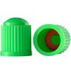 10 шт. Зеленые пластиковые колпачки штока клапана шины с резиновым уплотнительным кольцом, универсальные Schrader