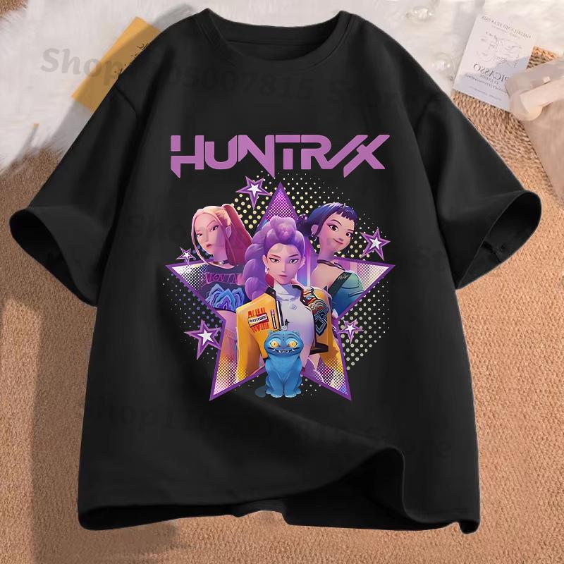 

K-pop Охотники на демонов Модные футболки Для мужчин Женщин Аниме Мультяшные с принтом Футболка с коротким рукавом Парная Летняя Хип-хоп футболка Подарки M