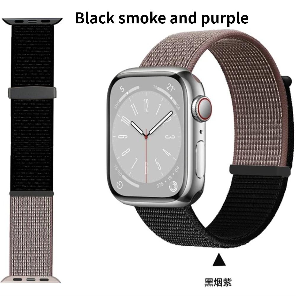 Nylon Loop Strap For Apple Watch Series11 Band 46mm 45mm 44mm 41mm 42mm 40mm 38mm Correa Bracelet For IWatch Ultra3 49mm 10 9 8 7 6 SE 5 Smart Belt